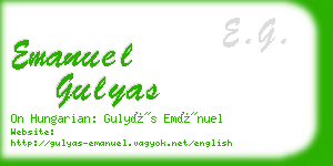 emanuel gulyas business card